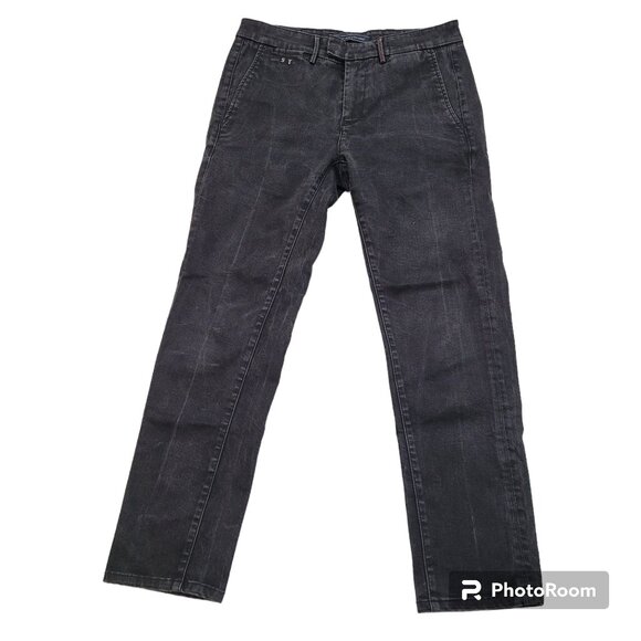 Sartoria Tramarossa Jeans Black Wash Luis Slim Super Stretch 5 Pocket Logo Italy - Picture 1 of 16